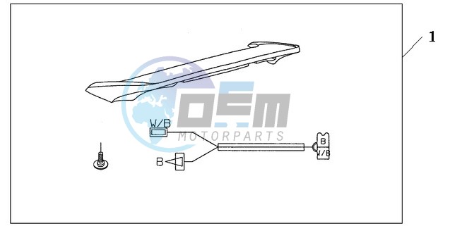 REAR SPOILER HONTEREY BLUE METALLIC