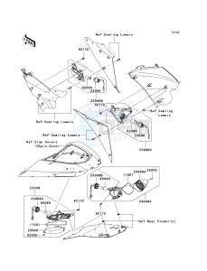 ZX 1000 D [NINJA ZX-10R] (D6F-D7FA) D7F drawing TURN SIGNALS