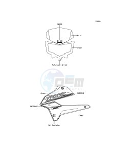 KLX250 KLX250SHF XX (EU ME A(FRICA) drawing Decals(Green)