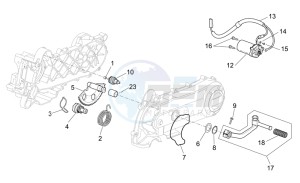 Scarabeo 50 4t 2v e2 drawing Kick-start gear - starter motor