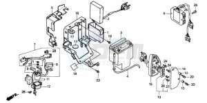 VT1100C SHADOW drawing BATTERY/REGULATOR