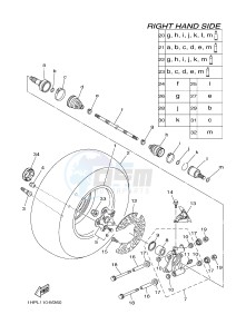 YFM700FWAD YFM7FGPLED GRIZZLY 700 EPS LIMITED EDITION (1HPY) drawing REAR WHEEL 2