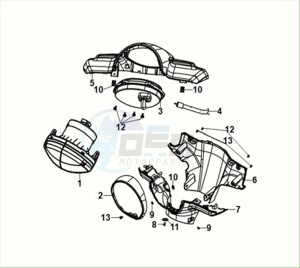 E-FIDDLE (EK4LW1-EU) (M2) drawing HANDLE COVER - HEAD LIGHT