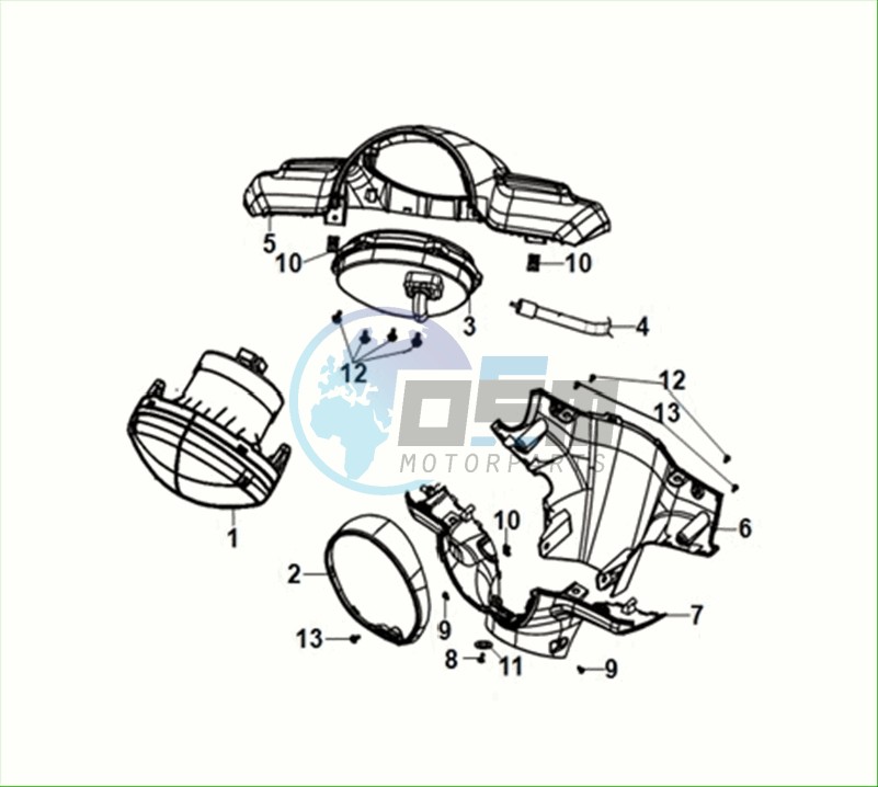 HANDLE COVER - HEAD LIGHT