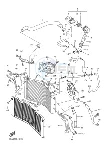 FZ1-S FZ1 FAZER 1000 (2DV1) drawing RADIATOR & HOSE