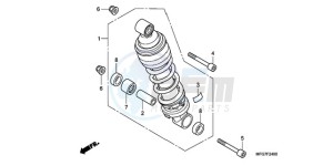 CB600FA39 France - (F / ABS CMF ST 25K) drawing REAR CUSHION