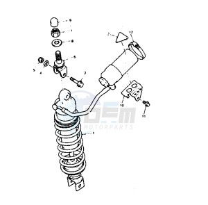 YZF R 750 drawing REAR SUSPENSION