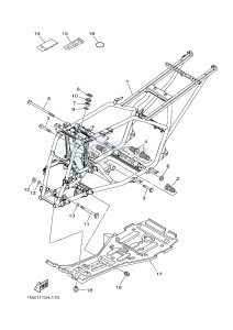 YFM350FWA YFM350DE GRIZZLY 350 4WD (1NSD 1NSE 1NSF) drawing FRAME