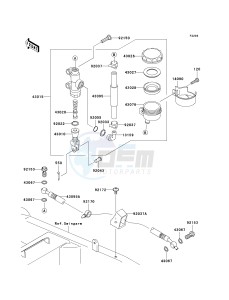 ZR 1000 A [Z1000] (A1-A3) drawing REAR MASTER CYLINDER