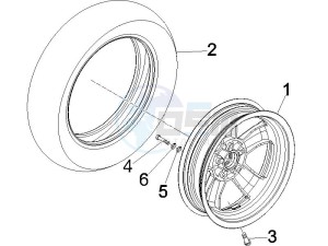 Granturismo 200 L UK drawing Front wheel