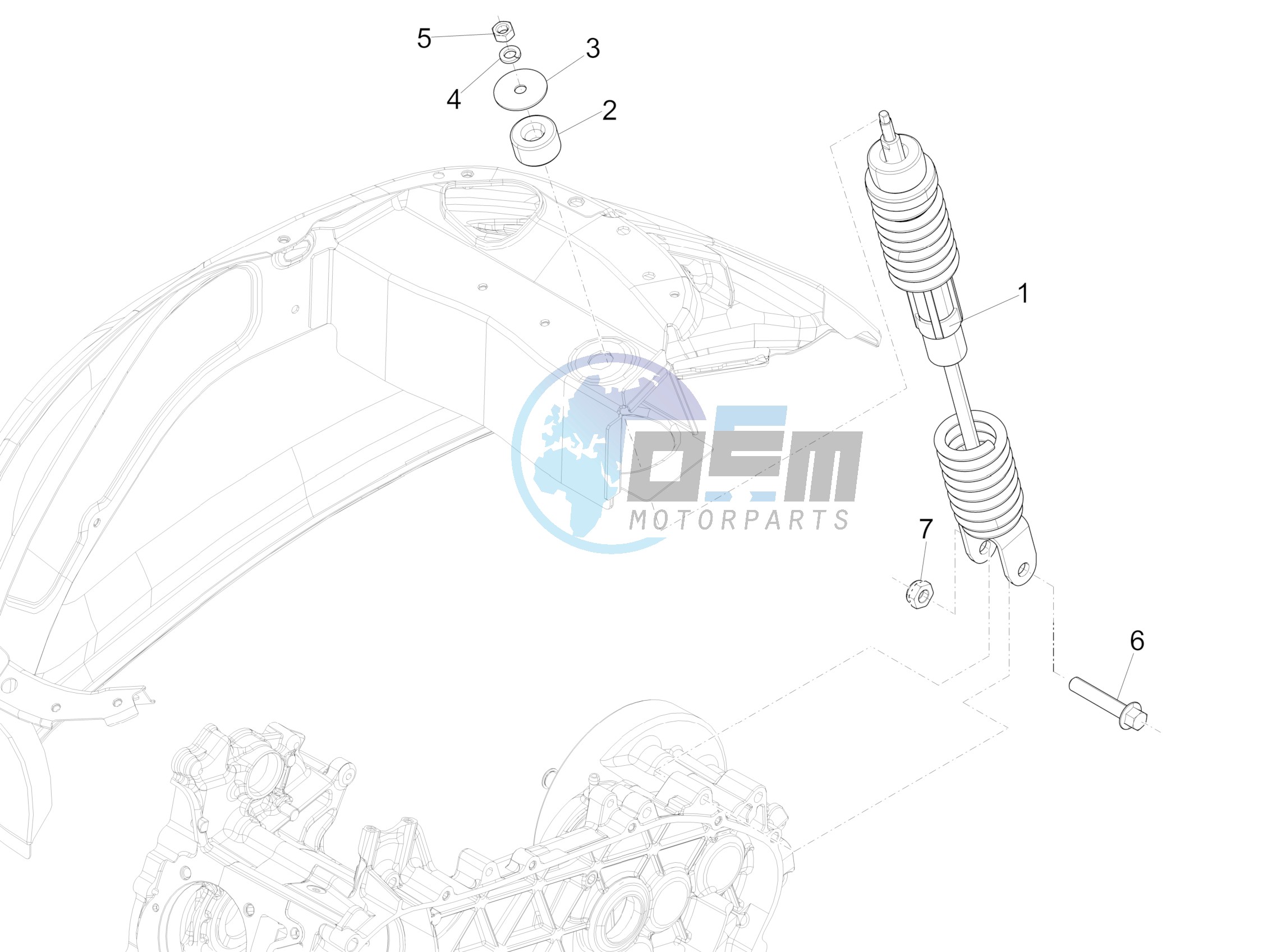 Rear suspension - Shock absorber/s