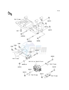 KAF 620 H [MULE 3010 4X4 HARDWOODS GREEN HD] (H6F-H8F) H8F drawing ENGINE MOUNT