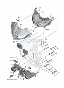 TRACER 9 GT+ MTT890D-K (BLG1) drawing HEADLIGHT