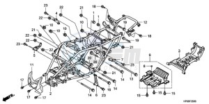 TRX700XX9 Australia - (U) drawing FRAME BODY