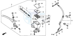 NES125 drawing FR. BRAKE MASTER CYLINDER