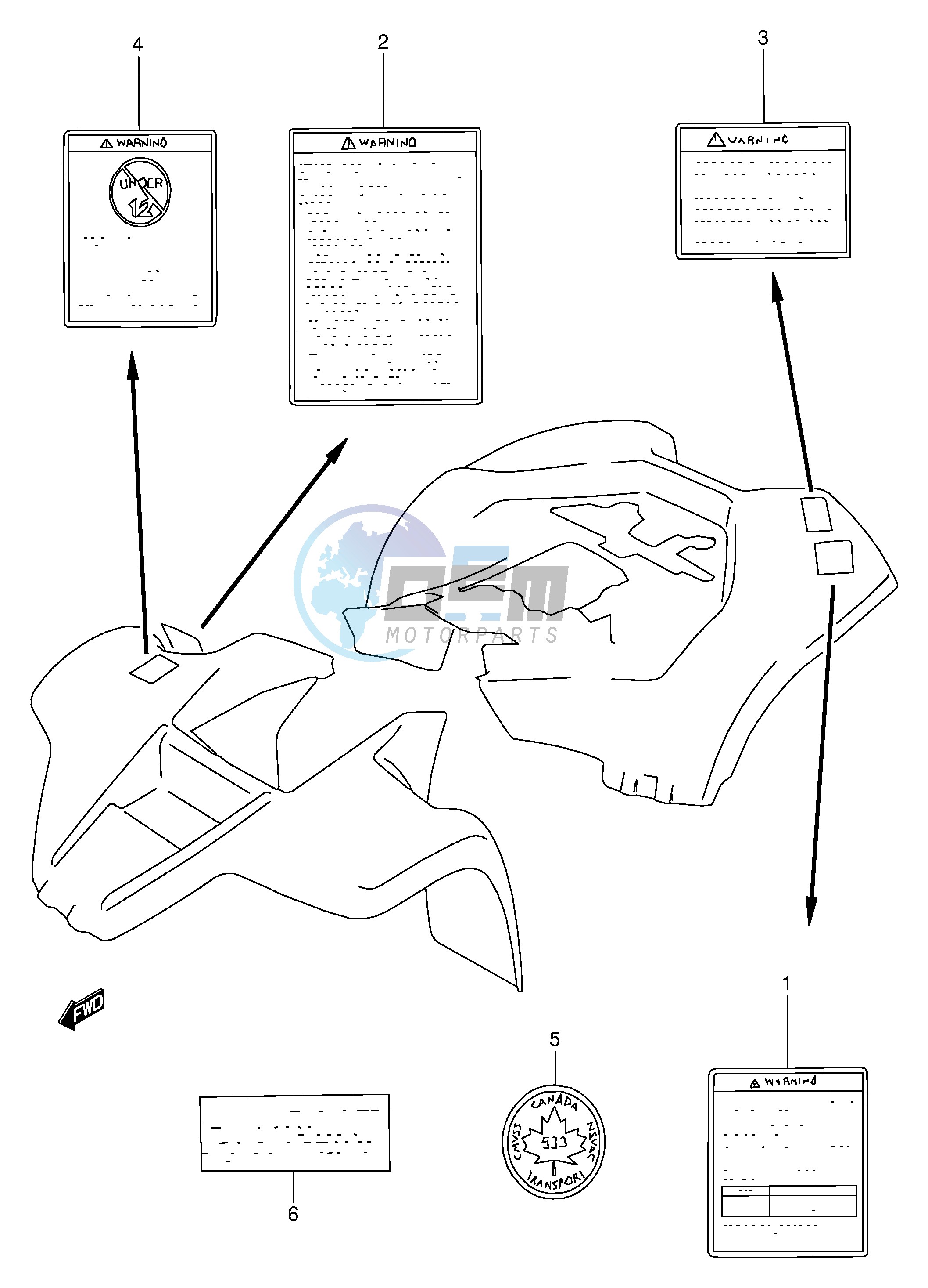 LABEL (MODEL T V W)