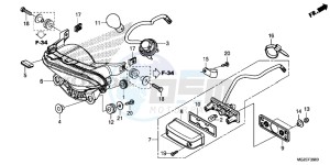 CB500FD CB500F UK - (E) drawing TAILLIGHT