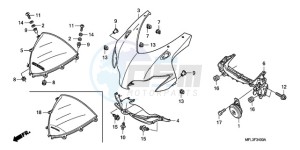 CBR1000RR9 UK - (E / MK) drawing UPPER COWL (1)