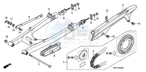 CBF125MD CBF125M UK - (E) drawing SWINGARM