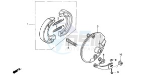 XR100R drawing FRONT BRAKE PANEL