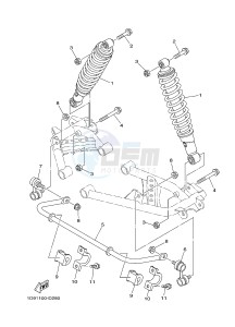 YFM450FWAD GRIZZLY 450 EPS HUNTER (BM72) drawing REAR SUSPENSION