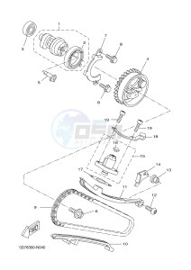 MT125 MT-125 (5D7L) drawing CAMSHAFT & CHAIN