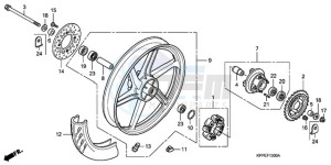 CBR125RW9 Australia - (U) drawing REAR WHEEL