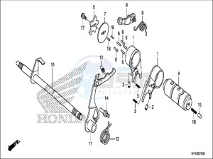 CRF110FH Europe Direct - (ED) drawing GEARSHIFT DRUM