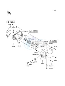 KFX700 KSV700A8F EU drawing Headlight(s)