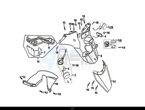 ORBIT II 50 (45 KM/H) (AE05W8-EU) (L8-M0) drawing REAR FENDER REAR INNER FENDER