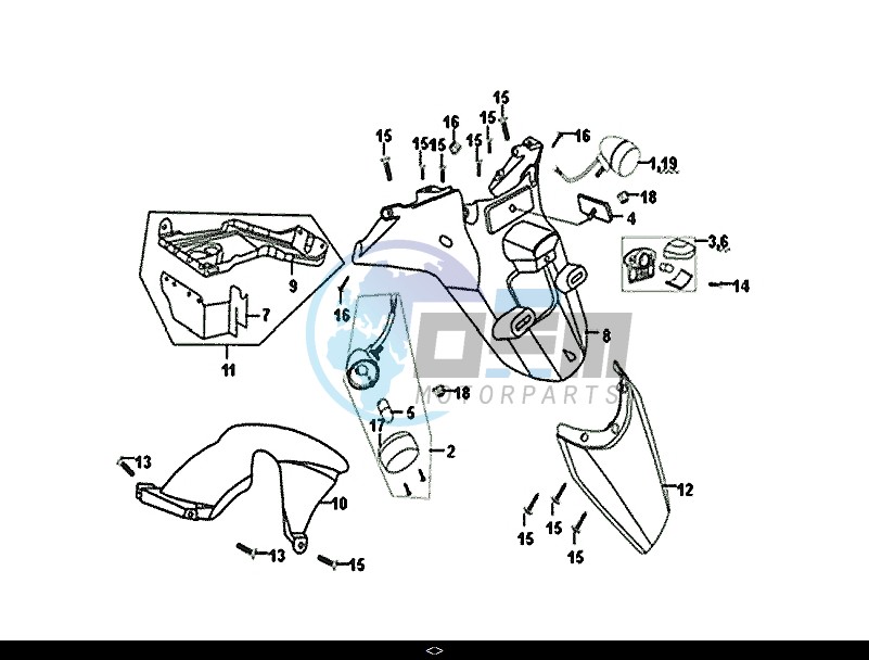 REAR FENDER REAR INNER FENDER