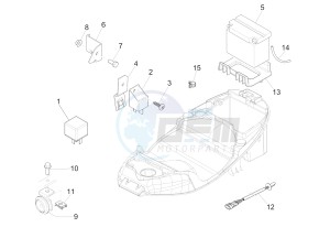 Liberty 125 4t Delivery e3 Single drawing Remote control switches - Battery - Horn