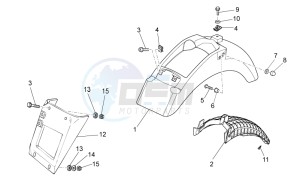 V7 Classic 750 drawing Rear body I- Mudguard