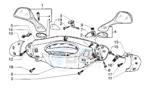 Hexagon GTX 125-180 drawing Handlebar covers - Mirrors