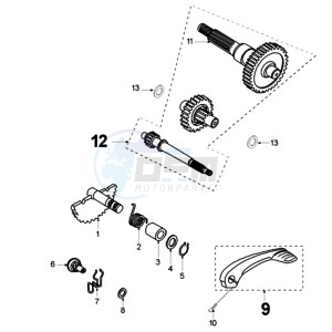 LUDIX 14 L ELEGANCE drawing DRIVE SHAFTS / KICKSTARTER