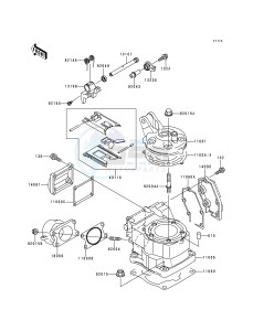 KX 125 L [KX125] (L1) [KX125] drawing CYLINDER HEAD_CYLINDER