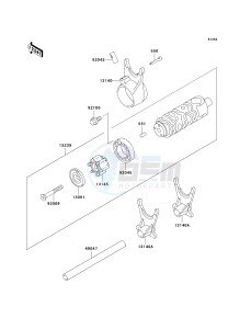 EN 500 C [VULCAN 500 LTD] (C6F-C9F) C7F drawing GEAR CHANGE DRUM_SHIFT FORK-- S- -