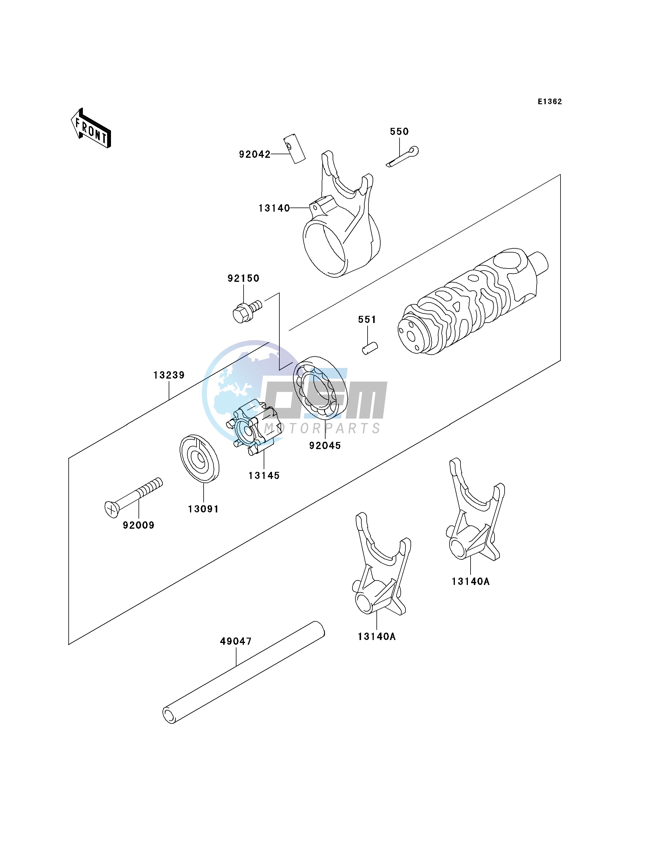 GEAR CHANGE DRUM_SHIFT FORK-- S- -