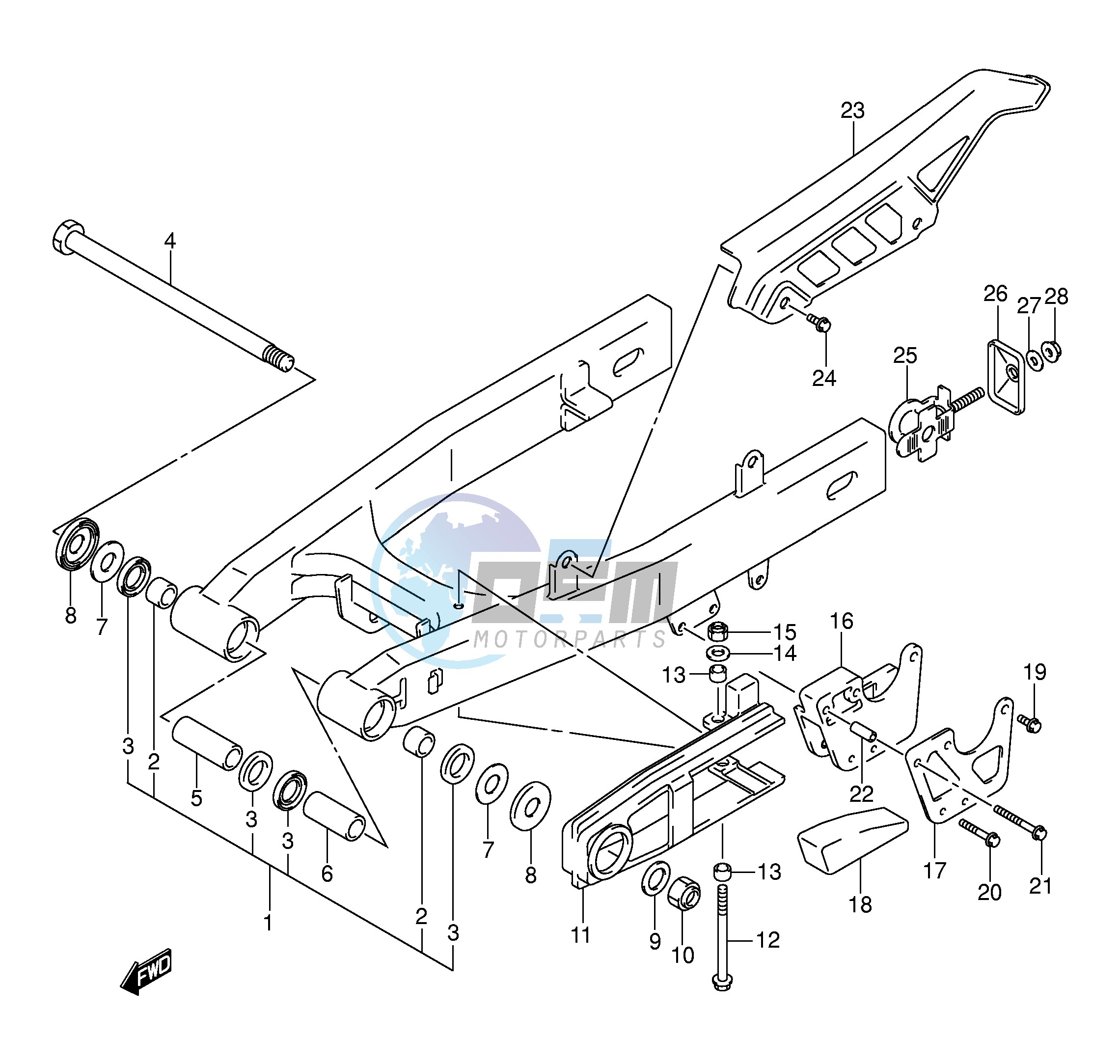 REAR SWINGING ARM