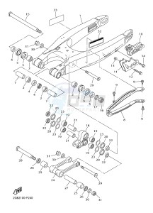 WR450F (2GC7 2GC8 2GC9 2GC9) drawing REAR ARM