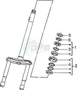 Liberty 150 Leader drawing Steering bearing ball tracks