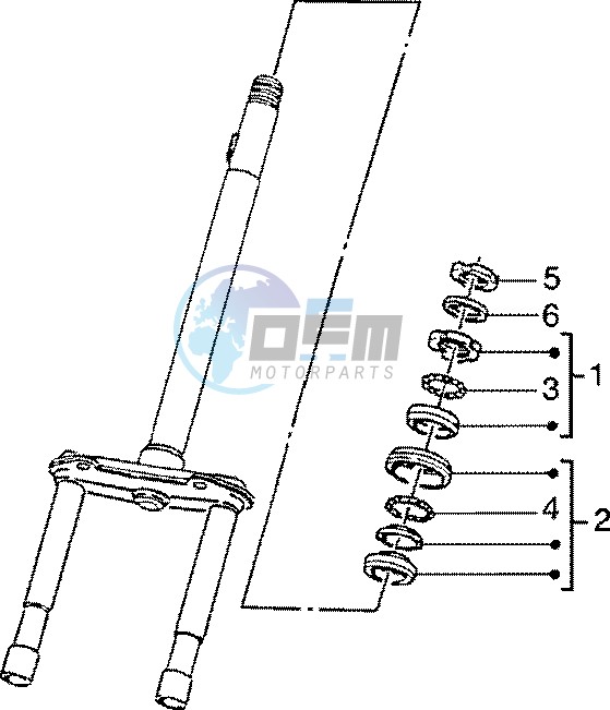 Steering bearing ball tracks