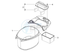 LX 50 2T E2 Touring (30Kmh) drawing Helmet housing - Undersaddle