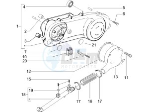 NRG 50 power Pure jet drawing Crankcase cover - Crankcase cooling