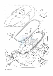 YP125RA XMAX 125 TECH MAX (BL26) drawing SEAT