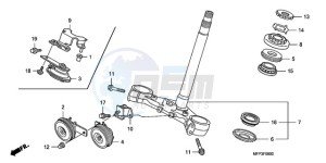 CB1300A9 Europe Direct - (ED / ABS MME TWO) drawing STEERING STEM