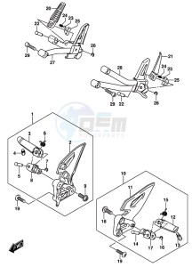 GSX-R125 drawing FOOTREST