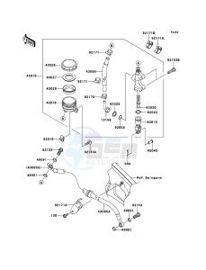 VERSYS KLE650A7F GB XX (EU ME A(FRICA) drawing Rear Master Cylinder