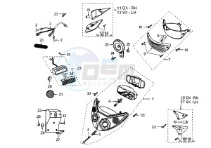 X–FIGHT - 50 cc drawing HEADLAMPS-BLINKERS