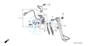 CBR125RW9 UK - (E / WH) drawing STAND